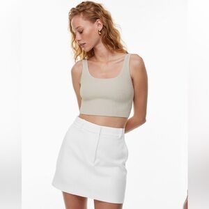 Babaton sculpt knit square neck cropped tank